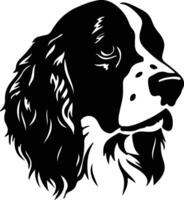 engelsk springer spaniel silhuett porträtt vektor