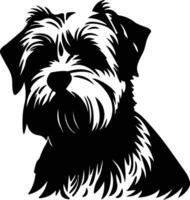 Dandie Dinmont Terrier Silhouette Porträt vektor