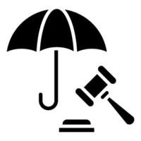 legal Versicherung Symbol Linie Vektor Illustration