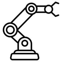 industriell Roboter Symbol Linie Vektor Illustration