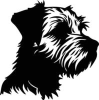 norfolk terrier silhuett porträtt vektor