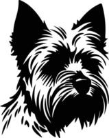 yorkshire terrier silhuett porträtt vektor