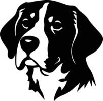 entlebucher Berg Hund Silhouette Porträt vektor