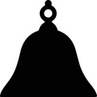 Glocke Symbol schwarz Silhouette vektor