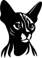 sphynx katt silhuett porträtt vektor
