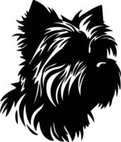 affenpinscher schwarz Silhouette vektor