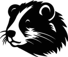 svart Björn hamster silhuett porträtt vektor
