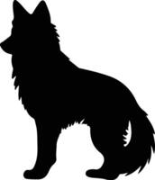 norwegisch Mondhund schwarz Silhouette vektor