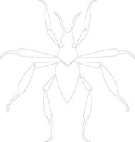 mördare insekt översikt silhuett vektor