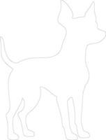 Miniatur Pinscher Gliederung Silhouette vektor