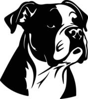 amerikan bulldogg svart silhuett vektor