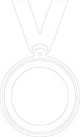 medalj översikt silhuett vektor