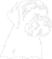 Dandie Dinmont Terrier Gliederung Silhouette vektor