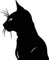 arabisch mau Katze Silhouette Porträt vektor