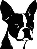 Boston Terrier schwarz Silhouette vektor