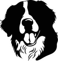 Berner Berg Hund Silhouette Porträt vektor