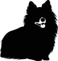 amerikan eskimo hund svart silhuett vektor