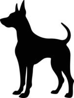 Manchester Terrier schwarz Silhouette vektor