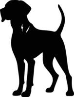 vizsla schwarz Silhouette vektor