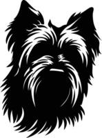 skye terrier silhuett porträtt vektor