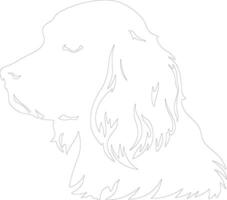 amerikanisch Cocker Spaniel Gliederung Silhouette vektor