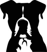 amerikanisch Bulldogge schwarz Silhouette vektor