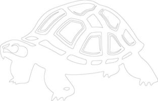 Pflugschar Schildkröte Gliederung Silhouette vektor