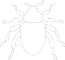 säng insekt översikt silhuett vektor