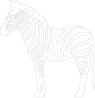 Zebra Gliederung Silhouette vektor