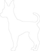 Spielzeug Fuchs Terrier Gliederung Silhouette vektor