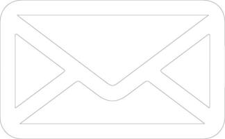 Mail Symbol Gliederung Silhouette vektor