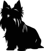 Skye Terrier schwarz Silhouette vektor