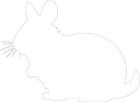 Chinchilla Gliederung Silhouette vektor