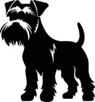 Miniatur Schnauzer schwarz Silhouette vektor