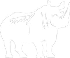 Arsinoitherium Gliederung Silhouette vektor