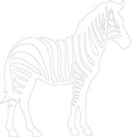 quagga Gliederung Silhouette vektor