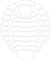 Trilobit Gliederung Silhouette vektor