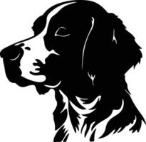 Bretagne Spaniel schwarz Silhouette vektor