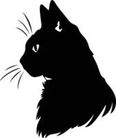 wohnen Katze Silhouette Porträt vektor