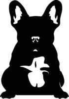 Französisch Bulldogge schwarz Silhouette vektor