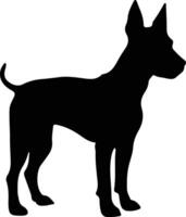Miniatur Stier Terrier schwarz Silhouette vektor