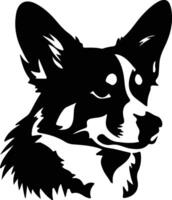 Corgi Silhouette Porträt vektor