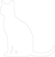 burmesiska katt översikt silhuett vektor