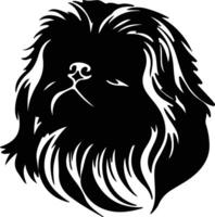 Pekinese schwarz Silhouette vektor