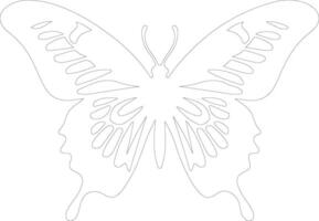 Schwalbenschwanz Schmetterling Gliederung Silhouette vektor