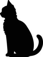 Munchkin Katze Silhouette Porträt vektor