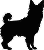 norwegisch Mondhund schwarz Silhouette vektor