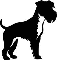 Draht Fuchs Terrier schwarz Silhouette vektor