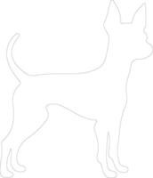 Spielzeug Fuchs Terrier Gliederung Silhouette vektor