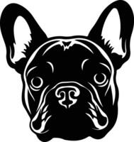 Französisch Bulldogge Silhouette Porträt vektor